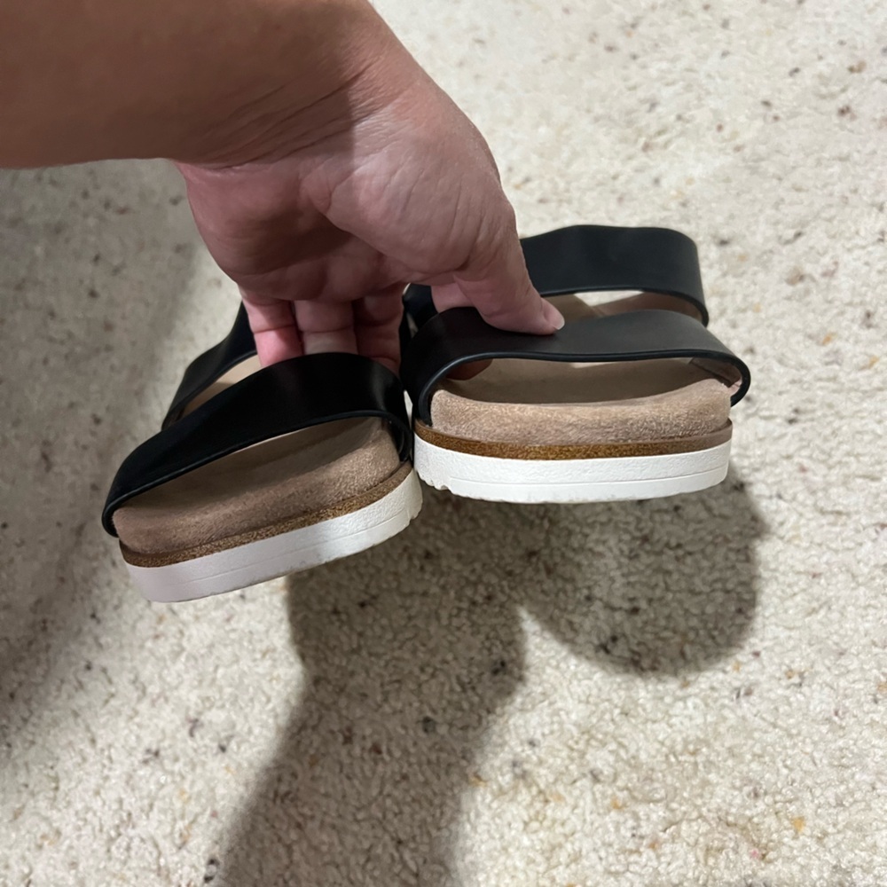 Women’s‎ Kensie black sandals 7.5 wedge - Picture 6 of 8